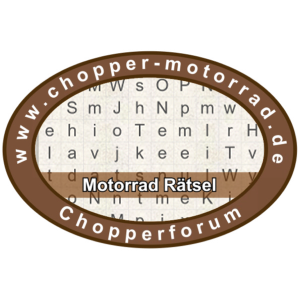 Motorrad Wortsuche - das Motorradfahrer Rätsel bei Chopper Motorrad
