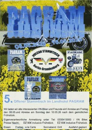 5. Offener Stammtisch VN-Biker Berlin Brandenburg in PAGRAM